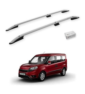 Turtle Fiat Doblo 2 2010-2022 / Kısa Şasi Tavan Çıtası Crown Gri