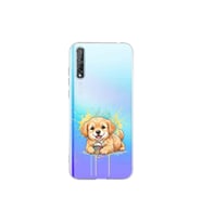 Huawei P Smart S ile Uyumlu Splash Köpek Tasarımlı Şeffaf Silikon Kılıf