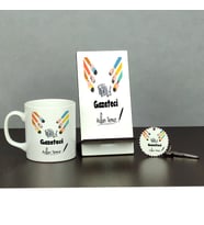 Gazeteci Üçlü Set (Kupa + Telefon Standı + Anahtarlık)