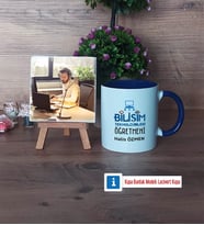 Bilişim Teknolojileri Öğretmeni Fotoğraflı Dekoratif Taş, Kupa Bardak Beyaz Hediye Öğretmenler Günü Hediyesi (Model 3)