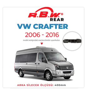 RBW Arka Silecek Volkswagen Crafter 2006-2016 ile uyumlu (Siyah)