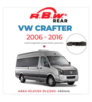 RBW Arka Silecek Volkswagen Crafter 2006-2016 ile uyumlu (Siyah)