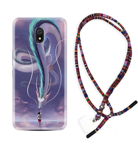 Xiaomi Redmi 8A 8 Pro 9C 9T 10C 11T Pro Kılıf Boyun Asklı Rasta Silikon Kız ve Ejderha 1742