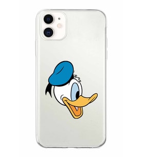 Apple iPhone 11 Uyumlu Kapak Donald Duck Tasarımlı Şeffaf Silikon Kılıf