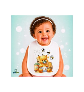 Winnie The Pooh Keten Bebek Mama Önlüğü – Yumuşak, Emici, Yıkanabilir, Özel Tasarım P206