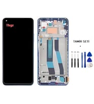 Xiaomi Mi 11 LİTE Uyumlu Lcd Ekran Dokunmatik Servis Lcd ÇITALI MAVİ + TAMİR SETİ