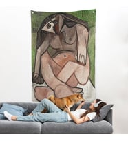 Pablo Picasso - Nu Accroupi Duvar Örtüsü-7363