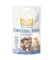 Nutri Feline Tahılsız 50 Gr Tavuk Balık Etli Sandvic Kedi Ödülü 12 Adet