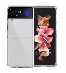Microsonic Samsung Galaxy Z Flip 3 Kılıf Shell Platinum Şeffaf