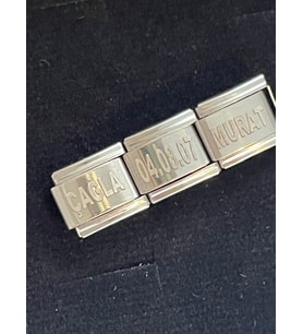 İsimli Kişiye Özel Tarihli İtalyan Charm 3 Lü Set Çelik Sevgili Bff Arkadaş Eş