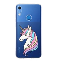 Huawei Y6s 2019 Uyumlu Kapak Unicorn Tasarımlı Şeffaf Silikon Kılıf