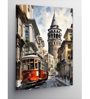 Kanvas Tablo İstanbul Galata Kulesi