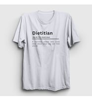 Presmono Unisex Beyaz Dietitian V2 Sağlık Hediye Diyetisyen T-Shirt 521093tt (Beyaz)