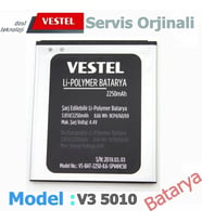 Vestel V3 5010 Batarya 2250mAh Sıfır Vakumlu Ambalajında Garantili Batarya