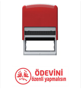 Ödevini Özenli Yapmalısın Öğretmen Kaşesi (Kırmızı)