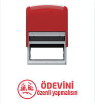 Ödevini Özenli Yapmalısın Öğretmen Kaşesi (Kırmızı)