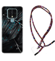 Tecno Camon 16 18P Pova Kılıf Boyun Asklı Rasta Silikon Foid Green 1643