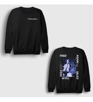 Presmono Unisex Siyah Tour Fred Again Sırt Baskılı Sweatshirt 535361tt