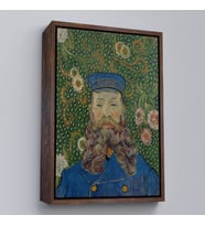 Çerçeveli Vincent van Gogh - Joseph Roulin'in Portresi Tablo (Kahverengi)
