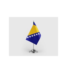 Bosna-Hersek Tekli Saten Masa Bayrağı Seti
