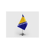 Bosna-Hersek Tekli Saten Masa Bayrağı Seti
