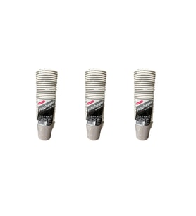 Pappbeger Kulplu Saplı 175 Ml. 6 Oz Kraft Karton Bardak - Gri - 30 Adetlik 3 Paket