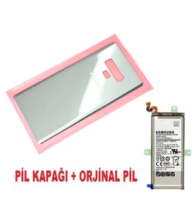 Samsung Galaxy NOTE 9 Arka Pil Batarya Kapağı + PİL (CAM) GRİ