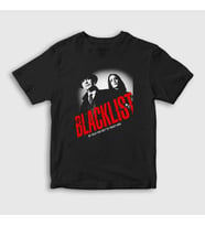 Presmono Unisex Çocuk Siyah Trust The Blacklist T-Shirt 183947tt