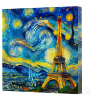 Van Gogh 9 Eyfel Kulesi - Çizgisiz Yan Boyamalı Defter