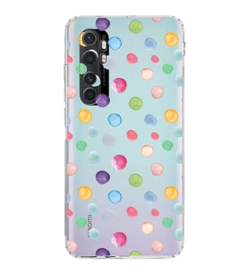 PrintiFy Xiaomi Mi Note 10 Lite ile Uyumlu Water Color 6  Kamera Korumalı Şeffaf  Kılıf