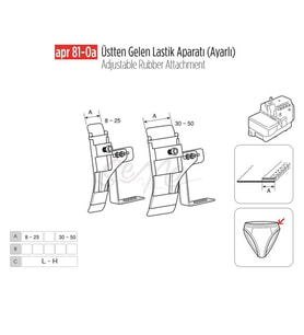 Üstten Gelen Ayarlı Lastik Apara 50mm/APR81-0(A)