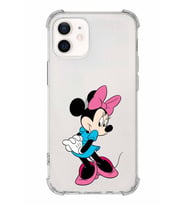 Apple iPhone 12 Mini Uyumlu Köşe Korumalı Antişok  Kapak Minnie Mouse Tasarımlı Şeffaf  Kılıf