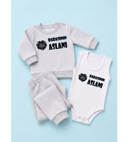 3'lü Hediye Set Mevsimlik Takım + Bebek Body Zıbın Baskı Çeşitleri