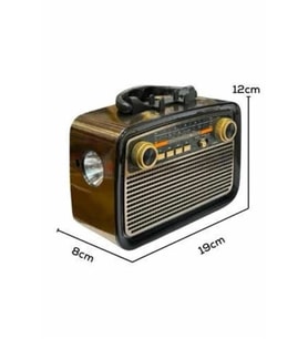 Nostaljik Radyo Bluetooth Bağlantılı Müzik Kutusu Ahşap