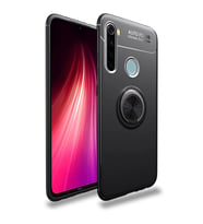 Xiaomi Redmi Note 8T Kılıf Yüzüklü Magnetli Ravel Case (Siyah)