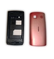 Nokia N500 Kasa Kapak Tuş Takımı N500 Uyumlu Siyah Kırmızı Renk Orta Kasa Ön Kapak Arka Kapak Tuş Takımı