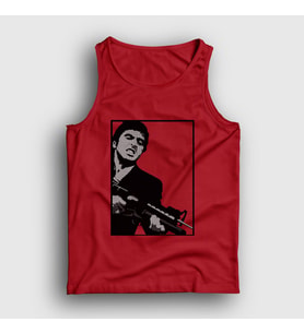 Presmono Unisex Kırmızı Fire Film Scarface Atlet 250753tt