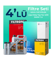 Filtron Mercedes GLC250 Benzin Filtre Bakım Seti Liqui Moly Motor Yağlı (2015-2019) 4 Lü