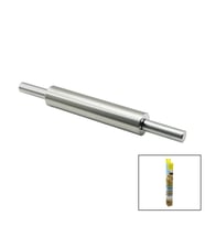 VOCEN ROLLİNG PİN ÇELİK METAL MERDANE - HAMUR RULOSU MERDANE: 25CM - SAP: 2X9CM =T.UZUNLUK:43CM (5343)