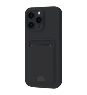 Apple iPhone 16 Pro Kılıf Kelvin Kartvizitli Silikon - Siyah