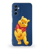 Samsung Galaxy M13 Uyumlu Lansman Kılıf Altı Kapalı İçi Kadife  Winnie-A Tasarımlı  Kapak (Şeffaf)