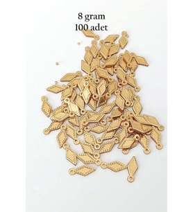 Oya Abiye Bileklik Kolye Pleksi Metalik Plastik Pul Altın Renk 8 gram 100 adet - BNC490