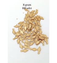 Oya Abiye Bileklik Kolye Pleksi Metalik Plastik Pul Altın Renk 8 gram 100 adet - BNC490