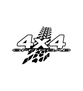 Off Road 4X4 Oto Sticker Lastik Izi Siyah 40*26 Cm