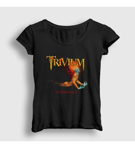 Presmono Kadın Siyah Ascendancy Trivium T-Shirt 178641tt