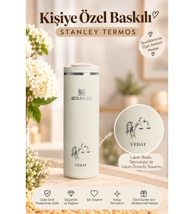 Hediye Kişiye Özel Lazer Baskılı The Transit Fliptop Mug 0.59L Krem
