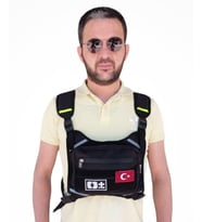 Motorcu Göğüs Çantası Reflektörlü Su Geçirmez Kan Grubu 0rh+