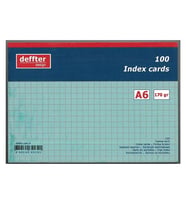 Deffter A6 Kareli Index Kartı Mavi