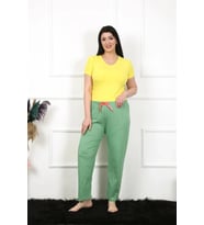 Giyim Kadın Pamuklu Büyük Beden Alt Pijama Yeşil