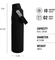 Stanley Aerolight Iceflow Fast Flow İçecek Şişesi, Siyah, 0.60 Litre (Çok Renkli)